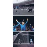 Autographed Manchester City 16 X 12 Photos - Lot Of 3 Images, Each Depicting A Memorable Goal -