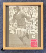 Football, George Best signed and framed 13x11 black and white photograph pictured in action for