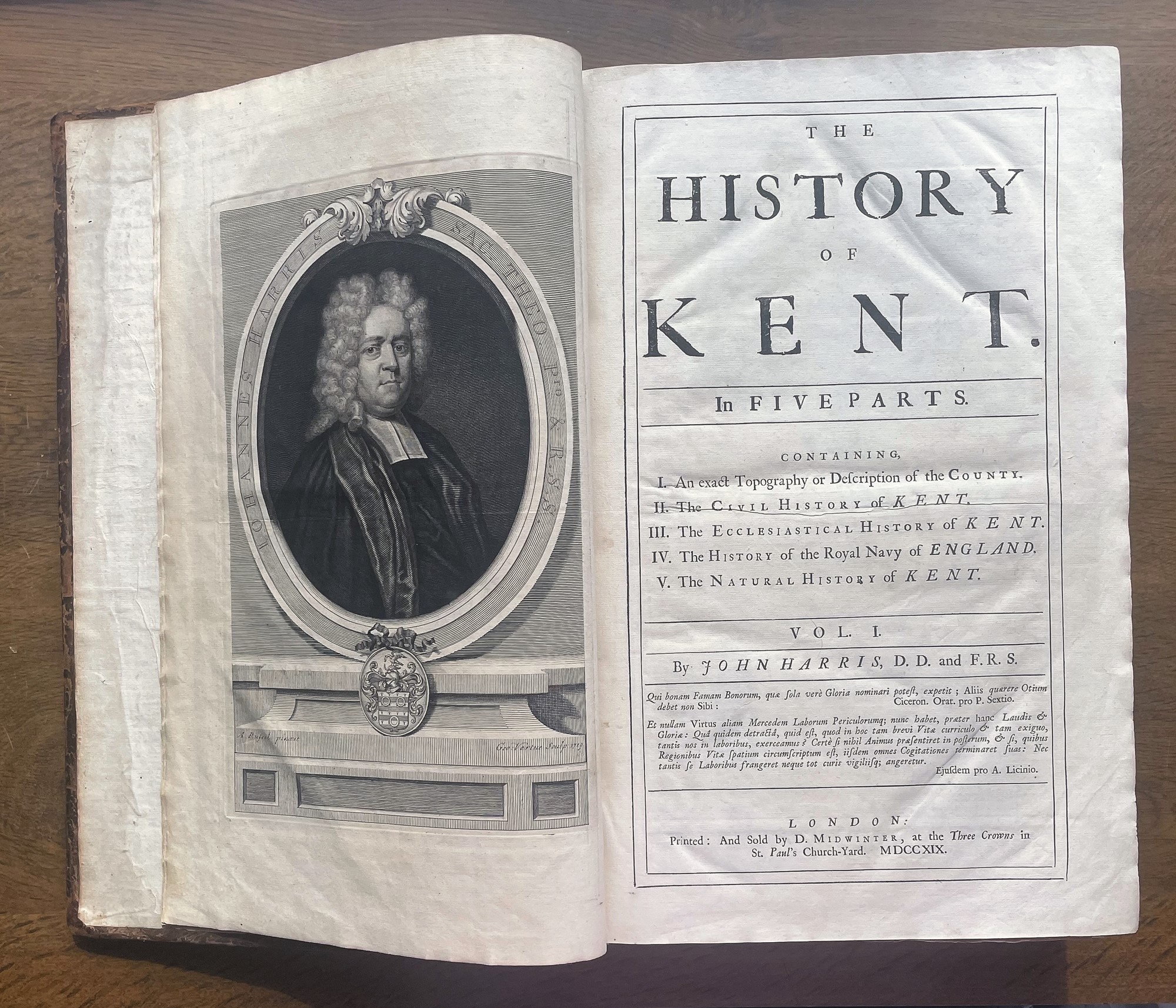 Rare Book The History of Kent. In Five parts. Containing I. An exact topography or description of - Image 2 of 5