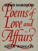 David Hardman signed rare hardback book titled Poems of Love and Affairs inscribed on the inside