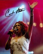 Singer, Candi Staton signed 10x8 inch colour photograph pictured whilst she performs. Staton (born