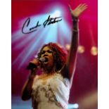 Singer, Candi Staton signed 10x8 inch colour photograph pictured whilst she performs. Staton (born