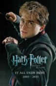 Harry Potter Actor, Daniel Radcliffe signed 12x7 colour promo poster for the film Harry Potter and