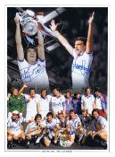 Autographed West Ham United 16 X 12 Montage-Edition, Colorized, Depicting A Superbly Produced