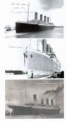 Millvina Dean collection three signed 6x4 Titanic black and white photos. Good condition. All