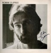 Robbie Dupree Singer Signed 1980 Lp Record 'Robbie Dupree'. Good condition. All autographs come with