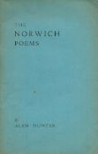 Signed Book Alan Hunter The Norwich Poems 1943 44 Softback Book 1945 First Edition Signed by Alan