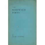 Signed Book Alan Hunter The Norwich Poems 1943 44 Softback Book 1945 First Edition Signed by Alan