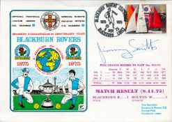 Blackburn Rovers V Bolton Wanderers 1975 Dawn First Day Cover Signed By Jim Smith. Good condition.