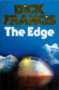 Signed Book Dick Francis The Edge Hardback Book 1988 First Edition Signed by Dick Francis on the