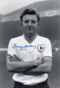 Autographed Terry Medwin 12 X 8 Photo B/W, Depicting The Tottenham Outside Right Posing For