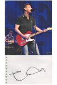 Keane lead Singer, Tom Chaplin signature piece featuring a 10x8 colour photograph and a signed white
