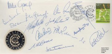 Cricket 14 Signed Bicentenary 1787 1987 FDC. Signings include Mike Gatting, Bruce French, David