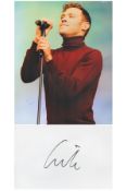 Singer, Will Young signature piece featuring a 10x8 colour photograph and a signed white card. Young