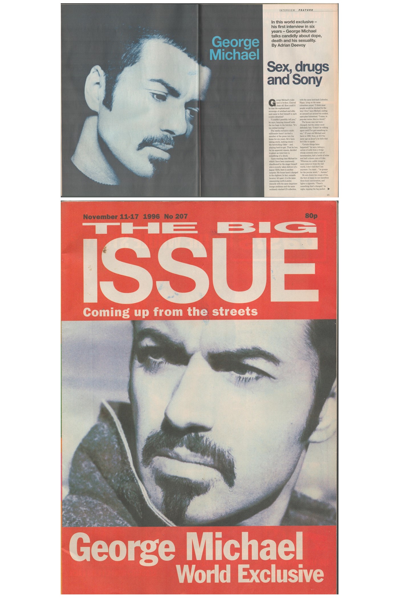 George Michael collection includes The Big Issue and a Cover To Cover Album Book. This Big Issue