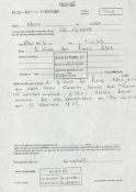 Reggie Kray Copy of Notice of Report for Bad Behaviour During his Prison Stint. He was Talking to