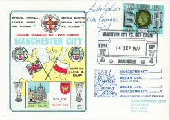 Manchester City V Widzew Lodz Dawn First Day Cover Signed By Joe Corrigan. Good condition. All