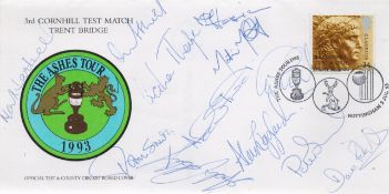 Cricket 12 players Signed The Ashes Tour 1993 FDC. Signatures include Graham Thorpe, Robin Smith,