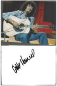 Singer, Albert Hammond signature piece featuring a 10x8 colour photograph and a signed white card.