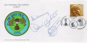 Cricket Dennis Compton and Tom Graveney Signed The Ashes Tour 1993 FDC. Further Signed by one other.