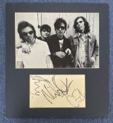 Supergrass Bandmembers Gaz Coombes, Danny Goffey and Mick Quinn Signed Signature Card with 12x8