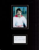 Sam Allardyce Signed Card With 11x14 Mounted Bolton Photo. Good condition. All autographs come