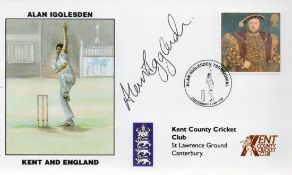 Cricket Alan Igglesden Signed Personal Kent and England First Day Cover. Kent County Cricket Club.