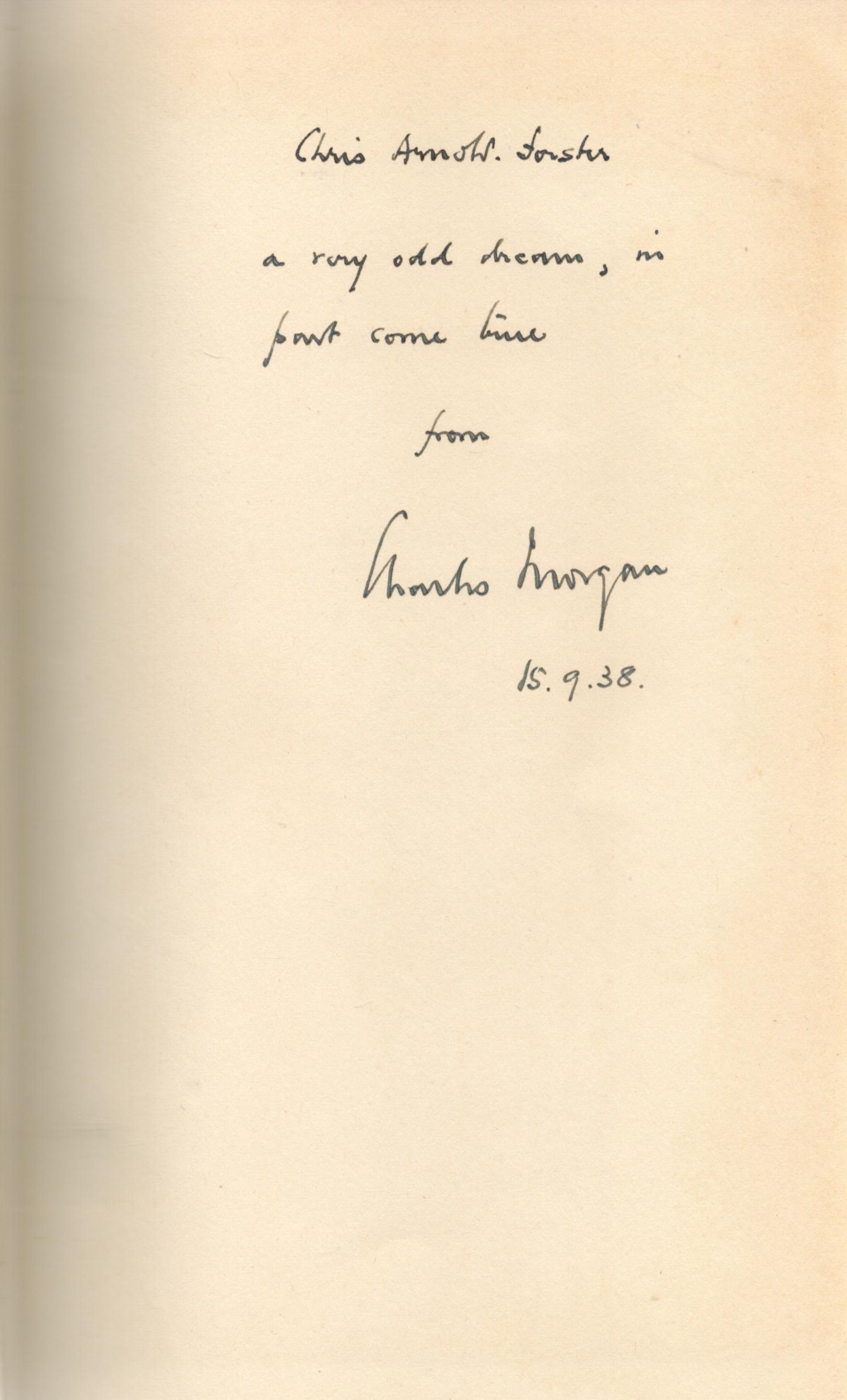 Signed Book Charles Morgan The Flashing Stream Hardback Book 1938 First Edition Signed Book - Image 2 of 3