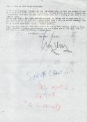 Reggie Kray Signed Types Notes on 3. 2. 90 with further Reggie Kray Handwriting. Good Content.