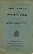 Great Britain and the European Crisis Softback Book 1914 edition unknown published by His Majesty'