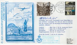 WW2 Flt Lt Maurice R Chick DFC of 83 Bomber Command Signed Operation Manna 40th Anniversary FDC. 1