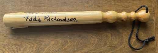 London Gangland Boss Eddie Richardson (Krays) Signed Wooden Police Truncheon. 14 inches long.