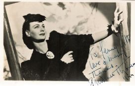 Prudence Hyman (The Gorgon) Signed 5x3 Vintage Black and White Photo. Dedicated. Great Signature.