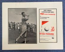 Golfer Bobby Locke Signed Colour 5th 8th July 1979 PGA Programme with 10x8 Black and White Photo