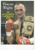 British Boxer Wayne Rigby Signed Personal Named Card. Signed in black biro. This Superb Item is from