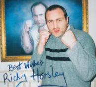 Bare Knuckle Fighter Richy Horsley Signed 4x3 Colour Photo of Himself committing a Fighting Pose.
