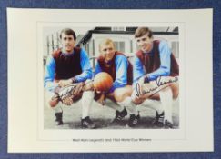 Football Geoff Hurst and Martin Peters signed 19x13 West Ham Legends 1966 World Cup Winners print