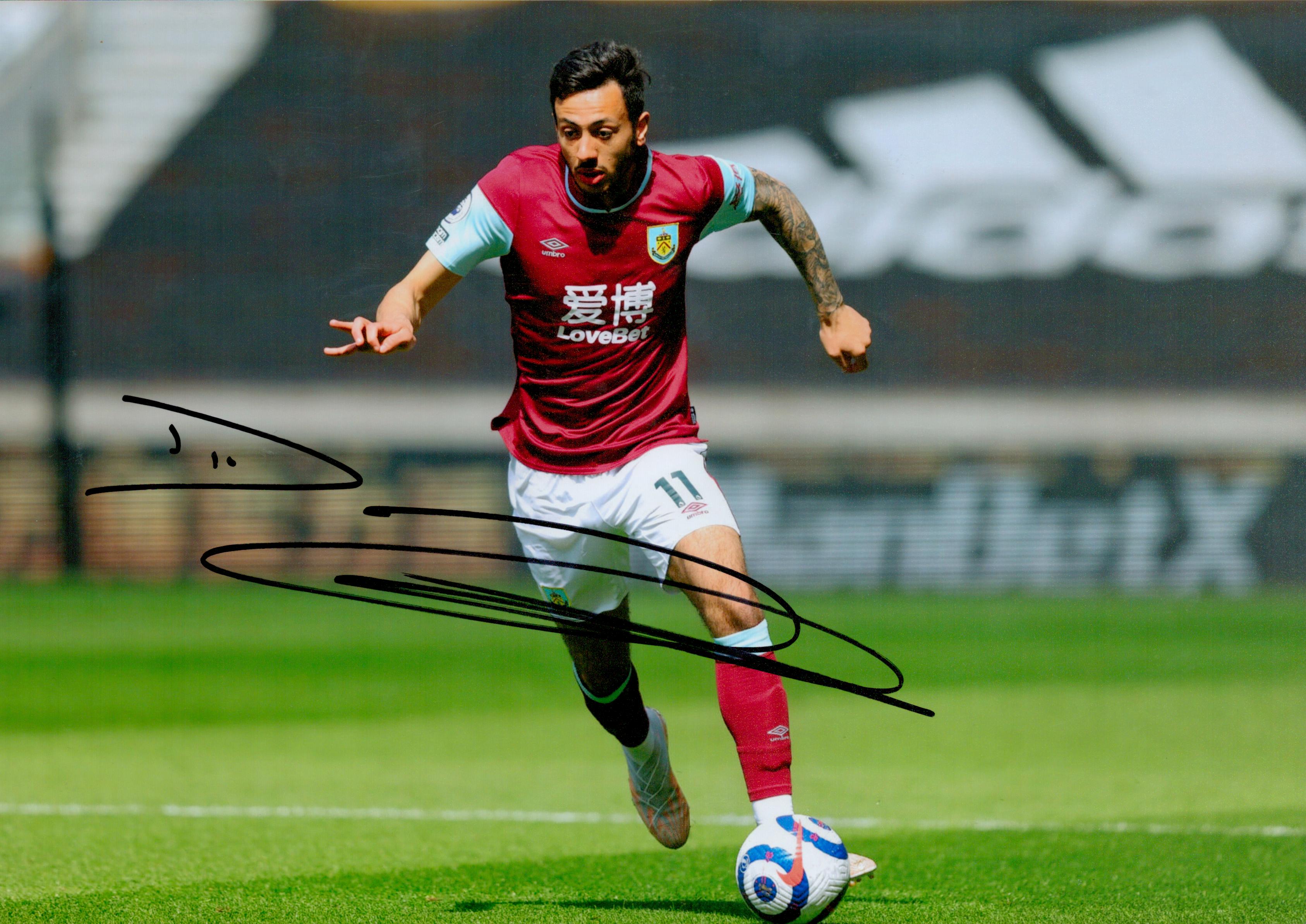 Dwight McNeil Signed Burnley 8x12 Photo. Good condition. All autographs come with a Certificate of