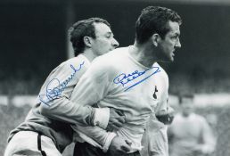 Autographed Dave Mackay / Mike Summerbee 12 X 8 Photo B/W, Depicting Manchester City's Mike