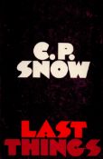 Last Things by C P Snow Hardback Book 1970 First Edition published by Macmillan and Co Ltd some