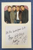 Band G4 Johnathan Ansell, Mike Christie, Lewis Raines and Lewis Raines Signed Large Signature