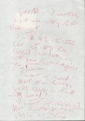 Rare Reggie Kray Handwritten Note/Letter Outlining he wants Boxing Promoter Micky Duff Taken Out