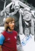 Autographed Billy Bonds 12 X 8 Photo Colorized, Depicting A Montage Of Images Relating To