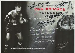 Rare Charles Bronson Signed 3 Own Names on Boxing Promo Advertising Photo. Bronson Signed his 3