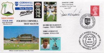 Cricket Dominic Cork Signed West Indies Tour 1995 at Old Trafford 27 31st July First Day Cover. 2