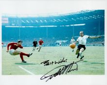 Geoff Hurst Signed England 1966 World Cup 8x10 Photo. Good condition. All autographs come with a