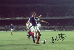 Autographed Colin Stein 12 X 8 Photo Col, Depicting The Rangers Centre Forward Running Toward The