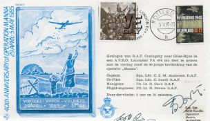 WW2 Sgt Bertram Dowty of 44 Squadron Signed Operation Manna 40th Anniversary FDC. 1 of 20 Covers