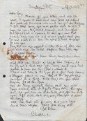 Charlie Kray Handwritten Letter to Reggie Kray Dated Sunday 11th Oct. Good Content. Has a food spill