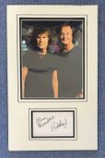 Zombies Bandmembers Colin Blunstone and Rod Argent Signed Signature Card with 10x8 Colour Photo.